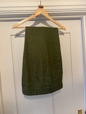 Bespoke Whitcomb and Shaftesbury green linen trousers.