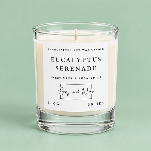 Eucalyptus scented soy candle - eucalyptus,