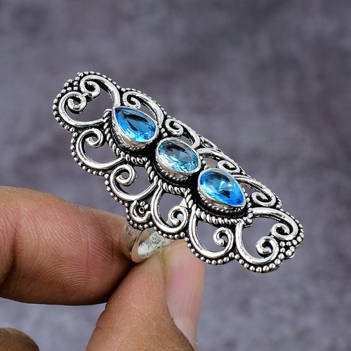 Natural blue topaz - topaz, gemstone