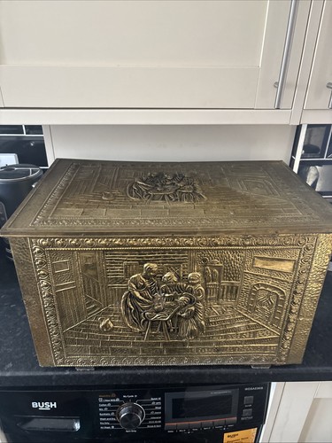 Large repoussé brass clad - large,