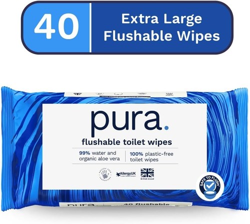 Pura flushable moist toilet - pura,