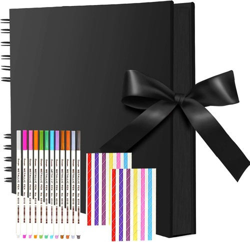 Scrapbook photo album black - scrapbook, 80