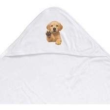'Adorable Golden Retriever Puppy' Baby Hooded Towel (HT00037560)
