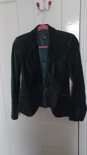 Zara Dark Green Fitted Velvet