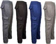 Mens Fleece Elasticated Cargo