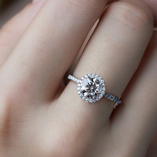 1.36 Ct Round Lab Created