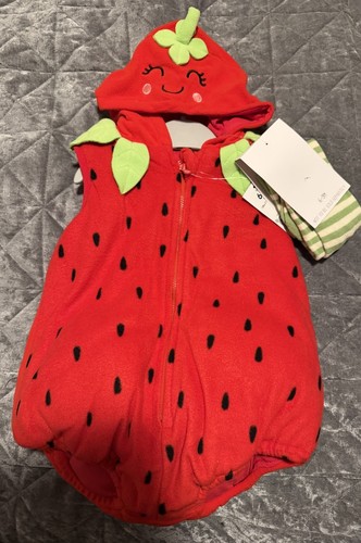 Bnwt baby strawberry dress - strawberry, up