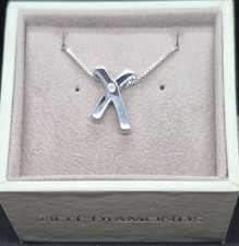 Hot Diamonds sterling silver kiss X necklace boxed