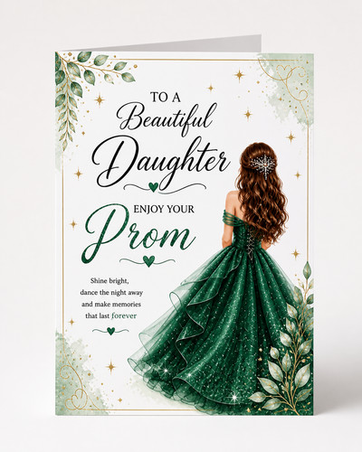 Personalised prom card school - card,