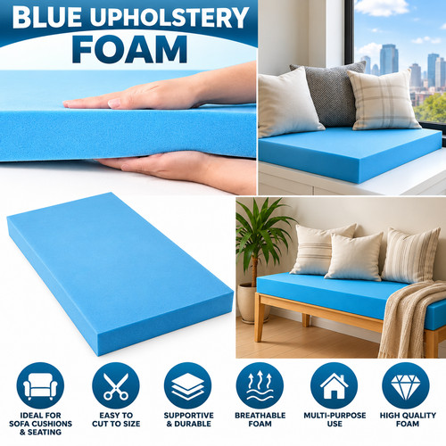Blue upholstery foam pad - blue,