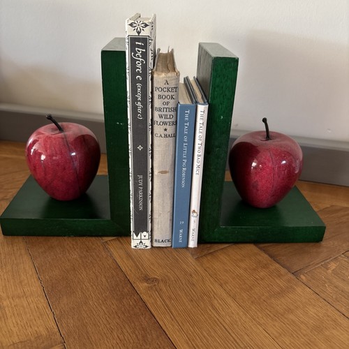 Vintage apple bookends red - vintage,