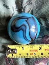Large blue black glass - large, blue,