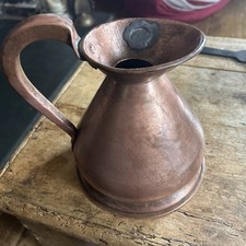 Vintage/Antique Copper Quart Lead Seal Measuring Jug VGC Used.