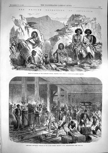 Old antique print 1867 - old,