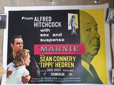 Marnie 1964 British Quad Linenbacked  Sean Connery 1st Release Hitchcock
