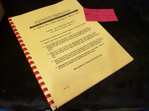 Mills bonus service manual - service,