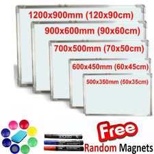 MAGNETIC WHITEBOARD SMALL LARGE WHITE BOARD DRY WIPE NOTICE OFFICE SCHOOL HOME