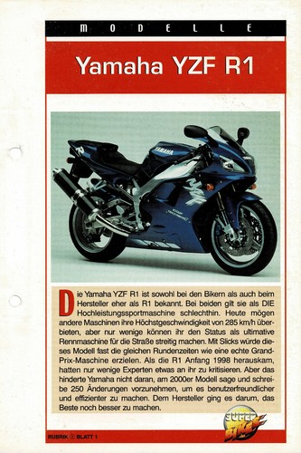 Yamaha yzf information card - yamaha,