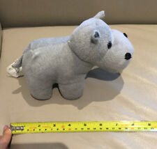 Miri Moo RMS International Teddy Bear Hippo Blue Grey 8”