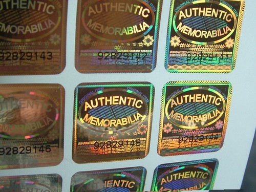 Memorabilia hologram security