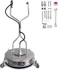 30" Pressure Washer Surface Cleaner 4-Wheel Stainless Steel Dual Handle 5200 PSI