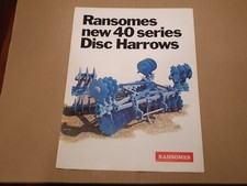 Ransomes of Ipswich new 40 Series disc harrows tractor sales brochure 70s Ford