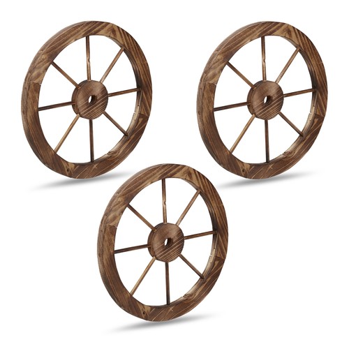 Wooden wagon wheel rustic - ,