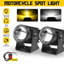 2x Yellow White LED Motorcycle
