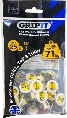 Yellow plasterboard fixings - yellow,