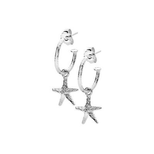 Ocean starfish hoop earrings - ocean,