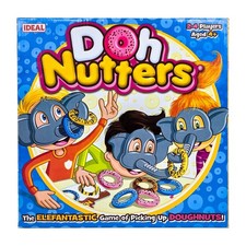 Doh Nutters Game IDEAL Elephant Mask Doughnuts Ring Grab Game Fun Party Family
