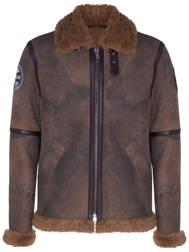 Men brown shearling - brown, b3
