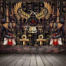 Egypt Myth Anubis Wall Art Extra Large Tapestry Fabric Medieval Fantasy Poster