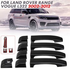 Set Gloss Black Door Handle Covers Trim For Land Rover Range Vogue L322 2002-12