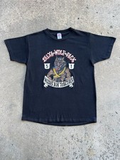 Vintage Delta Wolf Pack Military USA Black Single Stitch 80s Soffe Shirts