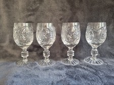 Set Of 4 Small Lead Crystal