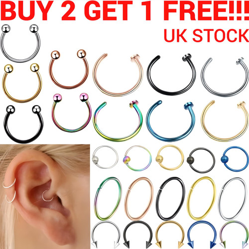 Nose ring horseshoe - horseshoe, piercing