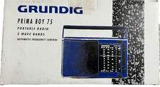 GRUNDIG PRIMA BOY 75 Portable 3 Band Radio With Box. Good Condition & P W Order.