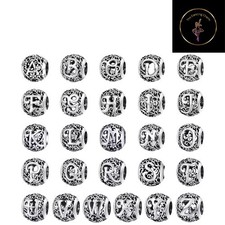 🩷 Alphabet Charm Vintage Name Initial Letter A-Z Genuine 925 Sterling Silver 🩷