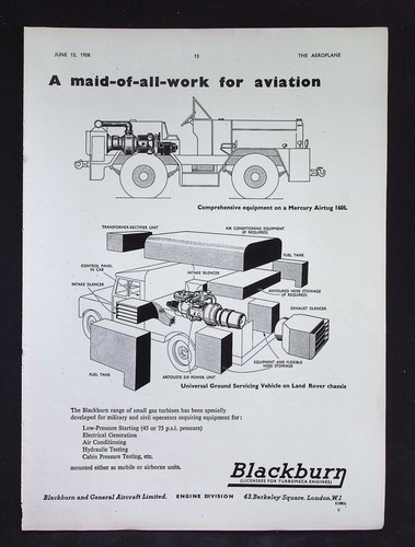 Original 1958 advert blackburn - original,