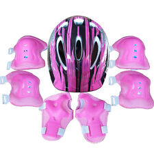 7Pcs/Set Skate Cycling Bike Safety Helmet Knee Elbow Pads Boys & Girls