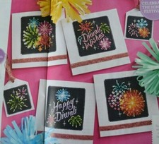 Celebrate Hindu Diwali Festival Of Light Fireworks Cards Tags Cross Stitch Chart