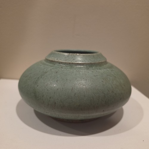 Studio pottery ikebana pot - pottery,