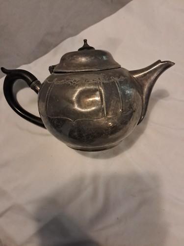 Antique silver plated teapot - antique,
