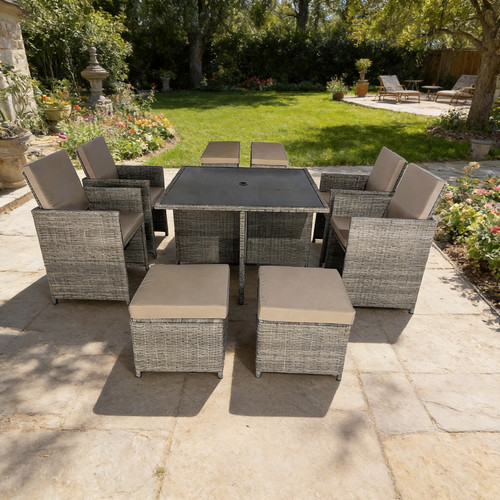 Seater rattan cube - rattan,