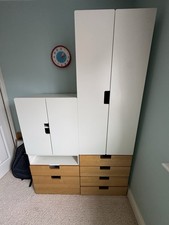 IKEA SMÅSTAD/PLATSA children's wardrobe and drawer system - light included