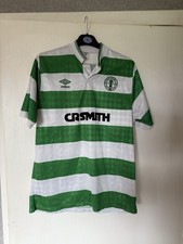 Mens Vintage Celtic FC Shirt Size Medium 1988 Centenary Good Condition