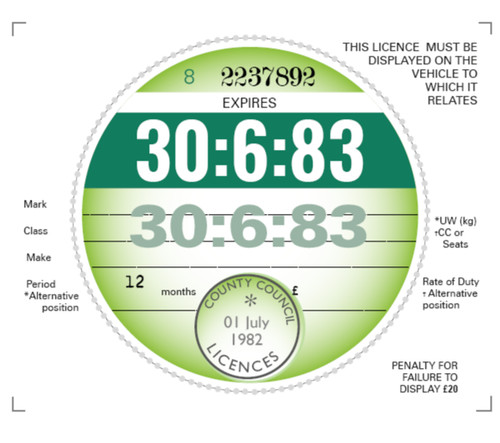 Tax discs june - discs,