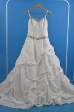 Nicholas Millington Wedding Dress Ivory A-Line Strapless Ruched UK Size 4