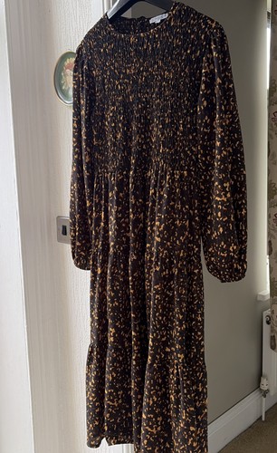 Animal print long sleeve - long, dress